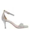 Michael Michael Kors Jaida Glitter Sandals In Silver