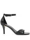 Michael Michael Kors Square Toe High Heel Sandals In Black  