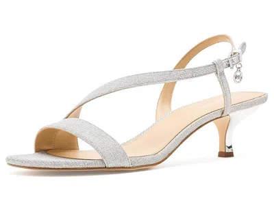 Michael Michael Kors Jaida Kitten Sandals In Silver