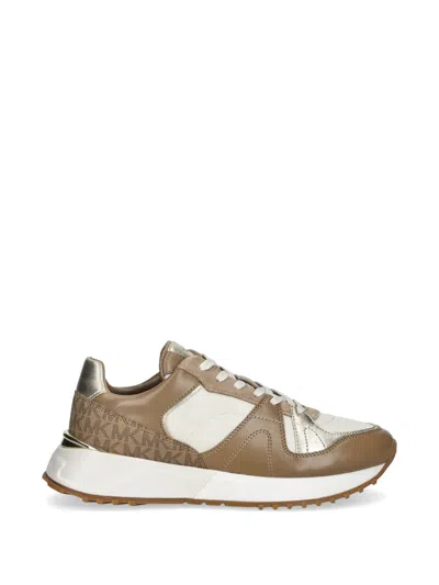 Michael Michael Kors Jaime Logo-print Sneakers In Neutral