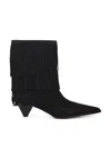 Michael Michael Kors Jayla Suede Boot With Fringes In Black