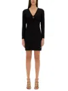 Michael Michael Kors Jersey Keyhole Dress In Black