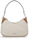 Michael Michael Kors Medium Jet Set Logo Shoulder Bag In White