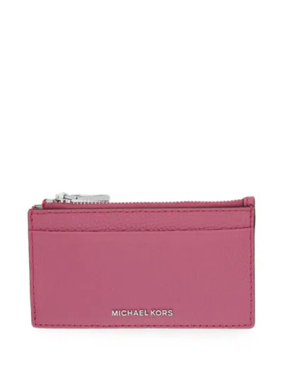 Michael Michael Kors Jet Set Card Holder In Pink