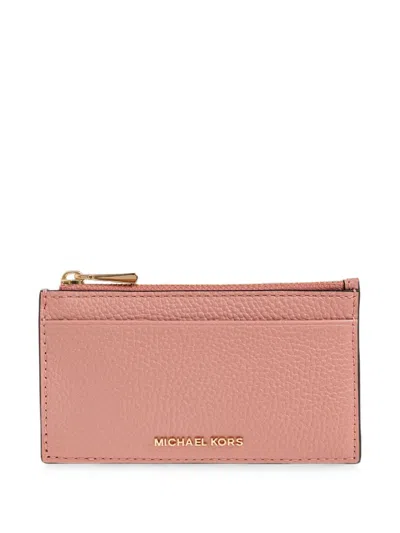 Michael Michael Kors Jet Set Cardholder In Pink