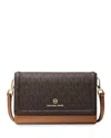 Michael Michael Kors Jet Set Charm Small Phone Crossbody In Brown/acorn