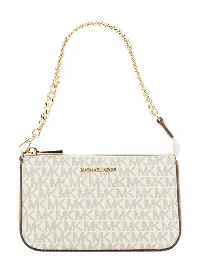 Michael Michael Kors Jet Set Clutch Bag In White