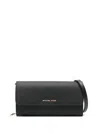 Michael Michael Kors Logo-plaque Wallet-on-chain In Black