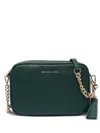 Michael Michael Kors Jet Set Large Textured Leather Crossbody Bag In Green