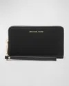 Michael Michael Kors Jet Set Large Flat Phone Case In Black