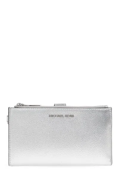 Michael Michael Kors Adele Wallet In Silver