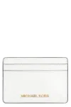 Michael Michael Kors Michael Kors Jet Set Logo Lettering Cardholder In White