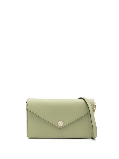 Michael Michael Kors Jet Set Leather Crossbody Bag In Green