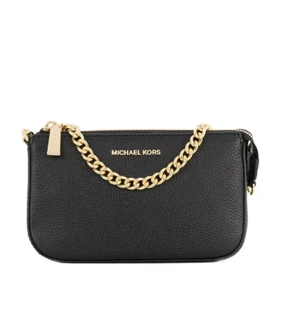 Michael Michael Kors Jet Set Leather Tote Bag In Black