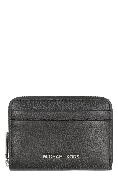 Michael Michael Kors Jet Set Leather Wallet In Black
