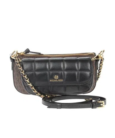 Michael Michael Kors Jet Set Logo Bag In Black
