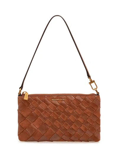 Michael Michael Kors Jet Set Medium Convertible Calf Leather Crossbody Bag In Luggage