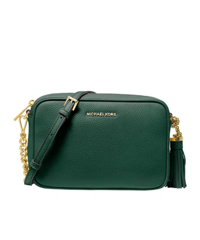 Michael Michael Kors Jet Set Medium Crossbody Bag In Green