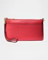 Michael Michael Kors Jet Set Medium Leather Wristlet In Red