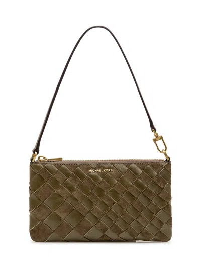 Michael Michael Kors Jet Set Medium Zip-top Convertible Wristlet In Loden
