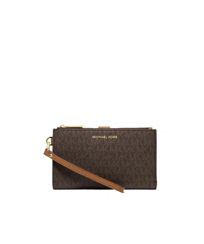 Michael Michael Kors Jet Set Monogram Wallet In Black