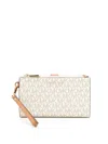 Michael Michael Kors Jet Set Monogram Wallet In Neutrals