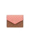 Michael Michael Kors Jet Set Monogram Wallet In Pink