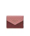 Michael Michael Kors Jet Set Monogram Wallet In Pink
