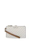 Michael Michael Kors Jet Set Monogram Wallet In 象牙色