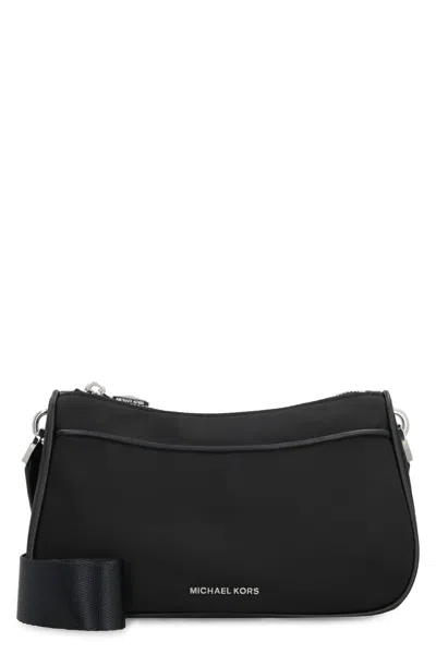 Michael Michael Kors Jet Set Nylon Messenger Bag In Black