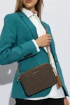 Michael Michael Kors Jet Set Logo Plaque Shoulder Bag In Brown