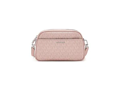 Michael Michael Kors Jet Set Small Camera Crossbody Cross Body Handbags Smokey Rose: Sm In Brown