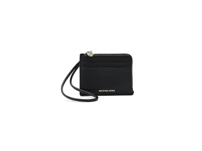 Michael Michael Kors Jet Set Small Card Case Wristlet Handbags Black: Sm