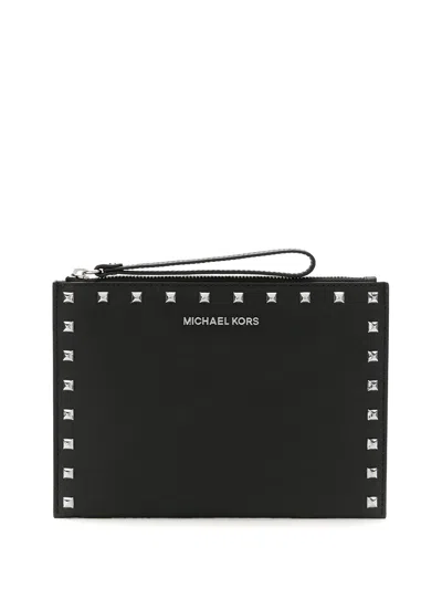 Michael Michael Kors Jet Set Travel Extra Large Zip Clutch Wristlet In Purple