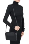 Michael Michael Kors Jet Set Large Textured Leather Crossbody Bag In Black