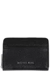 Michael Michael Kors Jet Set Wallet In Black Leather In Black