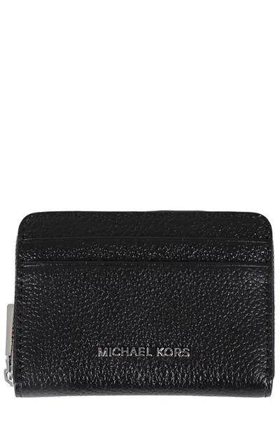 Michael Michael Kors Jet Set Wallet In Black Leather