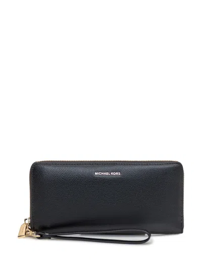 Michael Michael Kors Jetset Travel Continental Wallet In Black