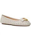 Michael Michael Kors Jilly Womens Faux Leather Slip-on Ballet Flats In White