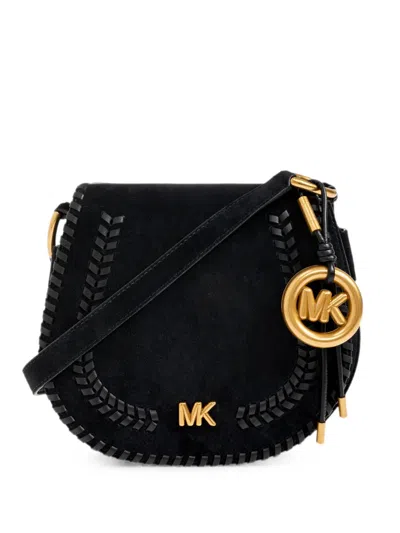 Michael Michael Kors Josie Whipstitch-trim Shoulder Bag In Black