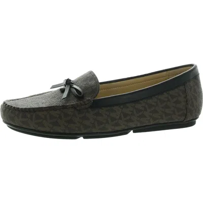 Michael Michael Kors Juliettemoc Womens Bow Faux Leather Loafers In Brown