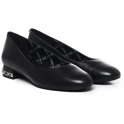 Michael Michael Kors June Flex Ballet Womens Chain Leather Ballet Flats In Black