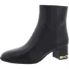 Michael Michael Kors June Flex Mid Womens Leather Ankle Booties In Black