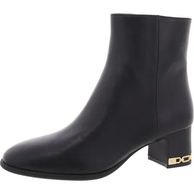 Michael Michael Kors June Flex Mid Womens Leather Ankle Booties In Black