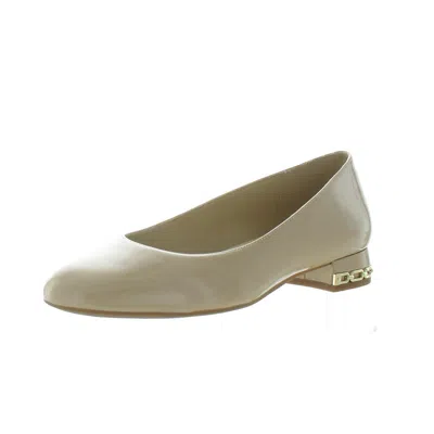 Michael Michael Kors June Flex Womens Chain Leather Ballet Flats In Pink