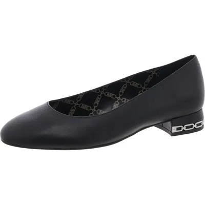 Michael Michael Kors June Womens Chain Faux Leather Ballet Flats In Black