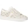 Michael Michael Kors Juno Stripe Lace Up Womens Logo Lifestyle Casual And Fashion Sneakers In White