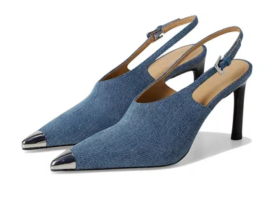 Michael Michael Kors Kasia Pump High Heels Union Wash: 7 M In Blue