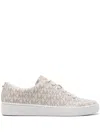 Michael Michael Kors Keaton Canvas Sneakers In Neutrals