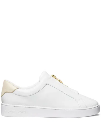 Michael Michael Kors Keaton Leather Sneakers In White